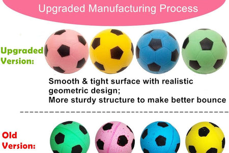Foam Soccer Balls Cat Toys - Pack of 12