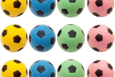 Foam Soccer Balls Cat Toys - Pack of 12