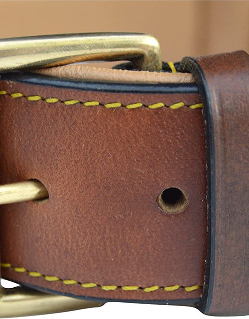 Load image into Gallery viewer, Brown XL Leather Padded Dog Collar, 28" Inches Long X 1.75" Inches Wide, Neck Size 22" to 25", Full Grain Real Luxury Leather for Xlarge Dogs
