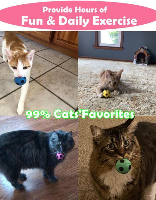 Load image into Gallery viewer, Foam Soccer Balls Cat Toys - Pack of 12
