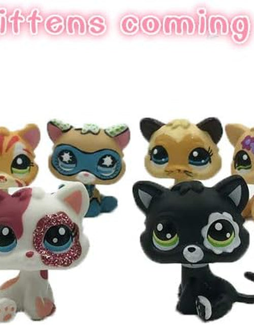 Load image into Gallery viewer, Custom-Made Baby for Short Hair Cat #2291 Pink White Kitten Sparkle Glitter Eyes 1 Inch Kitty Mini Pet Toys
