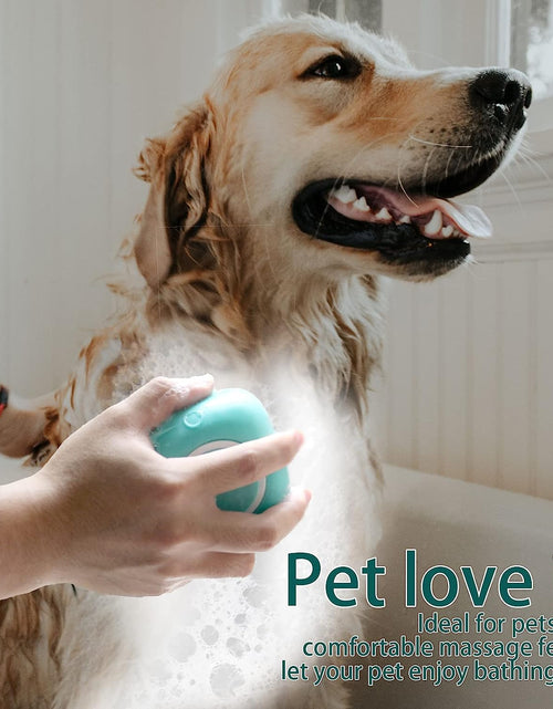 Load image into Gallery viewer, Pet Bath Brush Dog Baths Brush Shampoo Dispenser Soft Silicone Dog Bathing Brushes Dogs Shampoo Brushes Scrubbers for Cats and Dogs Shower Brush Grooming (Blue)
