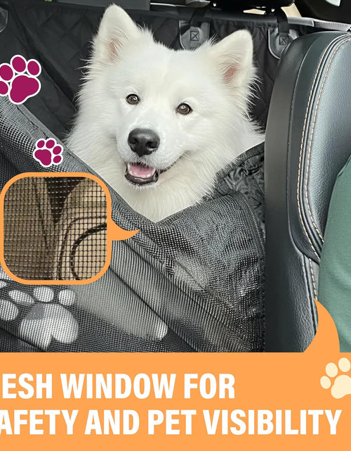 Load image into Gallery viewer, Dog Car Seat Cover for Back Seat, Waterproof Pet Protection Hammock, SUV Truck Car Backseat Protector with Safety Features, Black
