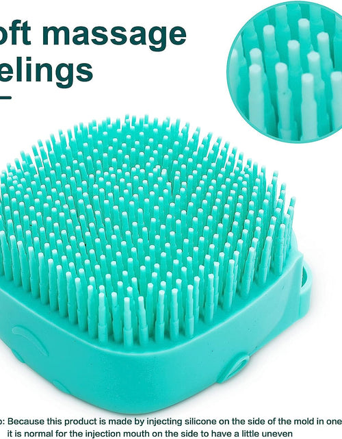 Load image into Gallery viewer, Pet Bath Brush Dog Baths Brush Shampoo Dispenser Soft Silicone Dog Bathing Brushes Dogs Shampoo Brushes Scrubbers for Cats and Dogs Shower Brush Grooming (Blue)
