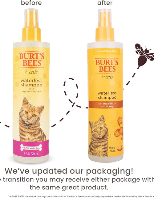 Load image into Gallery viewer, Cat Natural Waterless Shampoo with Apple and Honey | Cat Waterless Shampoo Spray | Easy to Use Cat Dry Shampoo for Fresh Skin and Fur without a Bath | Made in the USA, 10 Oz
