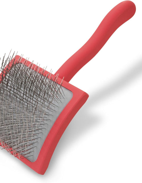 Load image into Gallery viewer, Big G Dog Slicker Brush for Dogs (Goldendoodles, Labradoodles, Poodles), Groom like a Professional, Fluff Detangle Style, Saves Time Energy, Coral, Large
