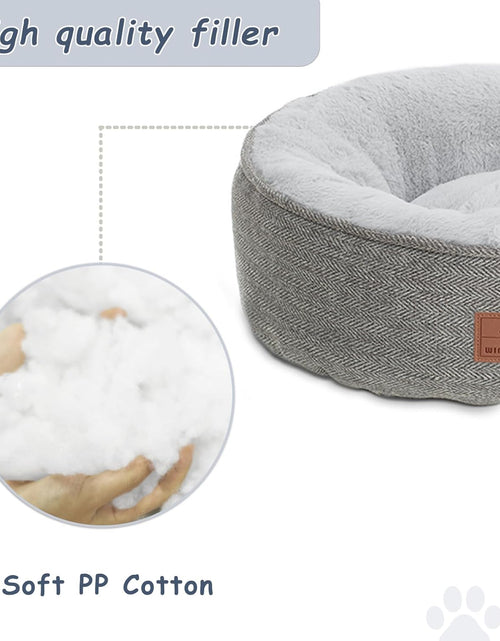 Load image into Gallery viewer, Cat Beds for Indoor Cats,Kitten Bed,Dog Bed for Extra Small Dogs Breeds,Puppy Kennel Bed, Comfy Durable Pet Sleeping Bed, Washable Roun Cat Bed &amp; Non-Slip Bottom, Size 18"L X 18"W X 6.5"Th
