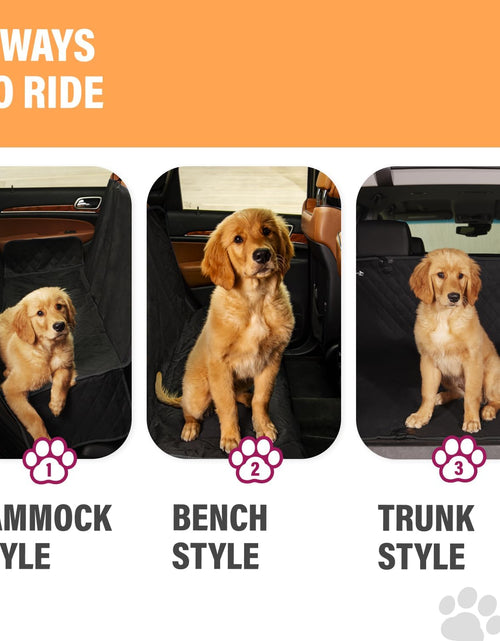 Load image into Gallery viewer, Black Standard Dog Car Hammock Back Seat Cover, Waterproof Backseat Cover Protector for Truck Bench Rear of Sedans or Suvs, Essential Pet Supplies Vacuum or Wipe Clean, Machine Washable
