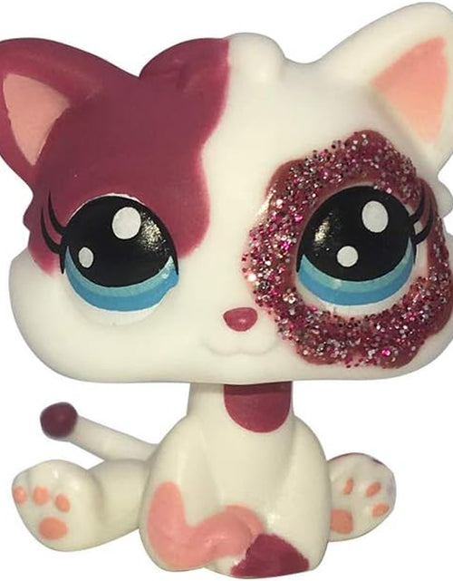 Load image into Gallery viewer, Custom-Made Baby for Short Hair Cat #2291 Pink White Kitten Sparkle Glitter Eyes 1 Inch Kitty Mini Pet Toys
