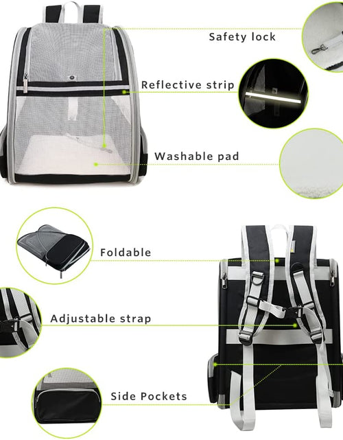 Load image into Gallery viewer, Innovative Traveler Bubble Backpack Pet Carriers for Cats and Dogs (Black)
