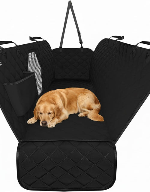 Load image into Gallery viewer, Dog Car Seat Cover for Back Seat, Waterproof Pet Protection Hammock, SUV Truck Car Backseat Protector with Safety Features, Black
