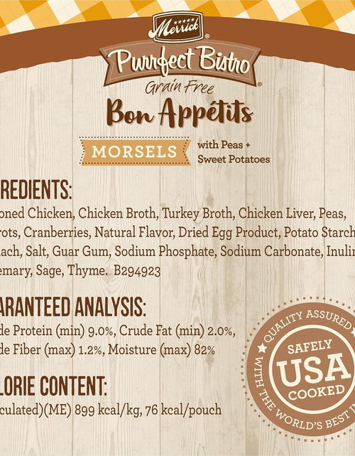 Load image into Gallery viewer, Purrfect Bistro Bon Appetits Grain Free Wet Cat Food Chicken Recipe Morsels in Gravy, 3 Ounce (Pack of 24)

