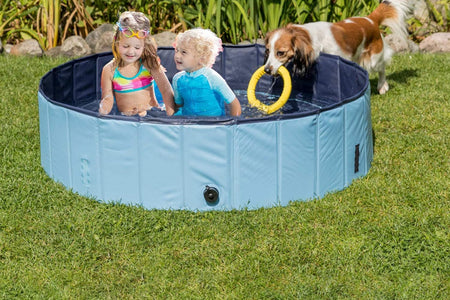 Dog Pool Foldable Pet Outdoor Swimming Pool Collapsible Anti-Slip Hard PVC Pet Paddling Bathtub for Large and Xtra Large Dogs, Kids, Pets((63'' * 12'')/(160Cm X 30Cm))